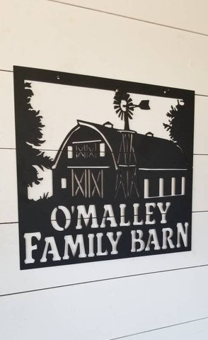 Custom Metal Barn Sign Metal Farm Sign Barn And Windmill Indoor Or Outdoor Sign Decorations