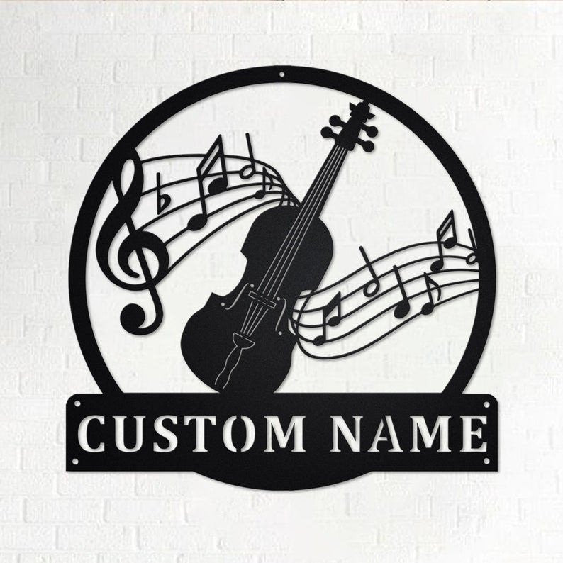 Custom Fiddle Music Personalized Fiddle Teacher Name Sign Decoration For Room Fiddle Custom Fiddle Fiddle Decorations