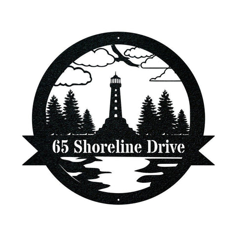 Personalized Lighthouse Metal Sign Outdoor Weatherproof Sign Farm Sign Custom Metal Sign Decorations