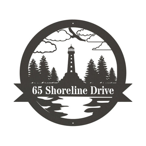 Personalized Lighthouse Metal Sign Outdoor Weatherproof Sign Farm Sign Custom Metal Sign Decorations