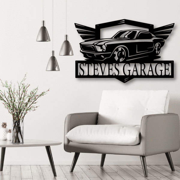 Muscle Car Monogram Customized Metal Signs Custom Metal Sign Custom Signs Metal Sign Decorations