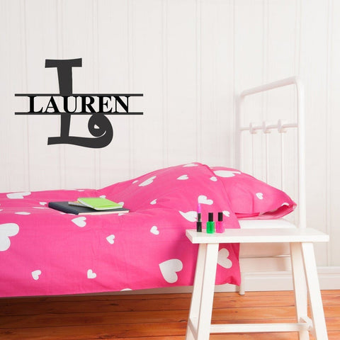 Kids Name Sign Personalized Family Name Metal Metal Monogram Door Hanger Housewarming Gift Wedding Monogram Decorations