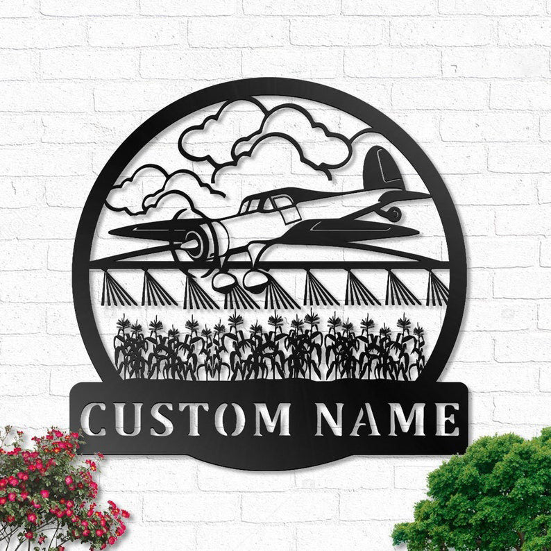 Custom Spray Airplane Personalized Pilot Name Sign Decoration For Living Room Flight Attendant Decor Home Decorations