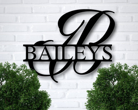 Personalized Name Door Sign Metal Monogram Plaque Metal Signs Front Porch Decor Last Name Sign Family Name Porch Sign Decorations