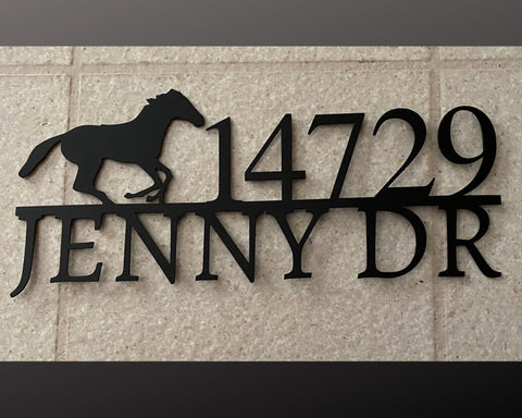 Metal House Plaque Address Plaque Housewarming Gifts Address Sign Custom Metal Address Sign Custom Street Address Sign Rustic Horse Decorations