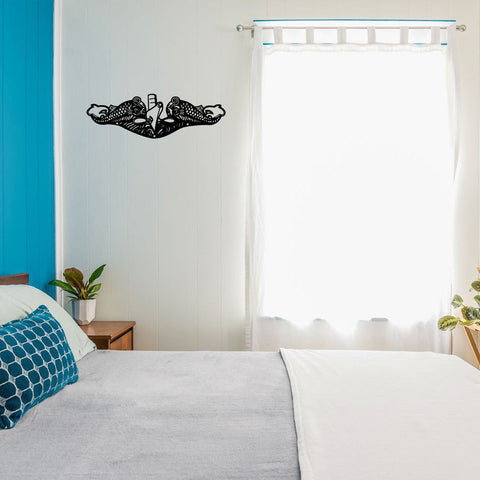 Us Navy Submarine Dolphins Submarine Service Pin Metal Sign, Cut Metal Sign Wall Decor Laser Cut Metal Signs Custom Gift Ideas