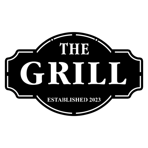 Personalized Grill Sign Bbq Sign Custom Bbq Sign Outdoor Last Name Patio Decor Man Cave Clubhouse Wall Art Decorations