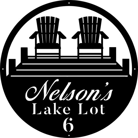 Dock Monogram Customized Metal Signs, Custom Metal Sign, Custom Signs, Metal Sign Laser Cut Metal Signs Custom Gift Ideas