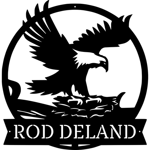 Eagle's Nest Monogram Customized Metal Signs, Custom Metal Sign, Custom Signs, Metal Sign Laser Cut Metal Signs Custom Gift Ideas