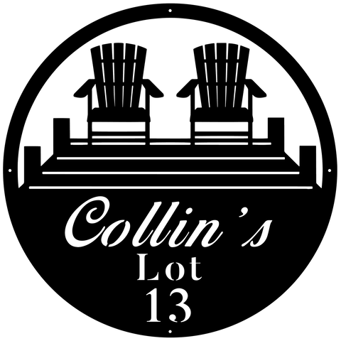 Dock Monogram Customized Metal Signs, Custom Metal Sign, Custom Signs, Metal Sign Laser Cut Metal Signs Custom Gift Ideas