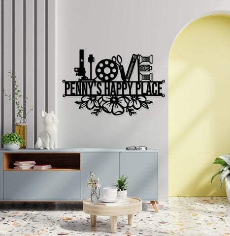Metal Sewing Sign, Sewing Room Sign, Sewing Room Decor, Seamstress Gift, Quilting Room Sign Craft Room Sign Sewing Machine Sign Laser Cut Metal Signs Custom Gift Ideas