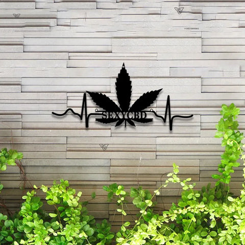 Personalized Weed Metal Wall Art Led Lights, Custom Cannabis Metal Name Sign, Metal Marijuana Sign Decor, Culture Smoking Cigarette Metal Decor