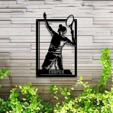 Personalized Tennis Player Metal Name Sign With Led Lights, Custom Tennis Sport Monogram Metal Wall Art,tennis Courts Metal Wall Decor