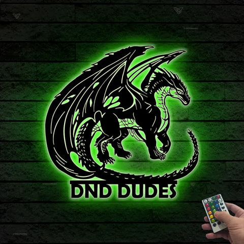 Custom Mythical Dragon Metal Sign Led Lights, Dragon Name Metal Art, Monogram Dragon Metal Wall Decor, Metal Dragon Neon Sign, Dragon House Sign