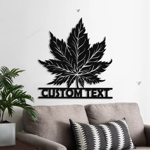 Personalized Weed Metal Wall Art With Lights, Marijuana Sign Decoration, Culture Smoking Cigarette, Custom Cannabis Sign Custom Gift For Him