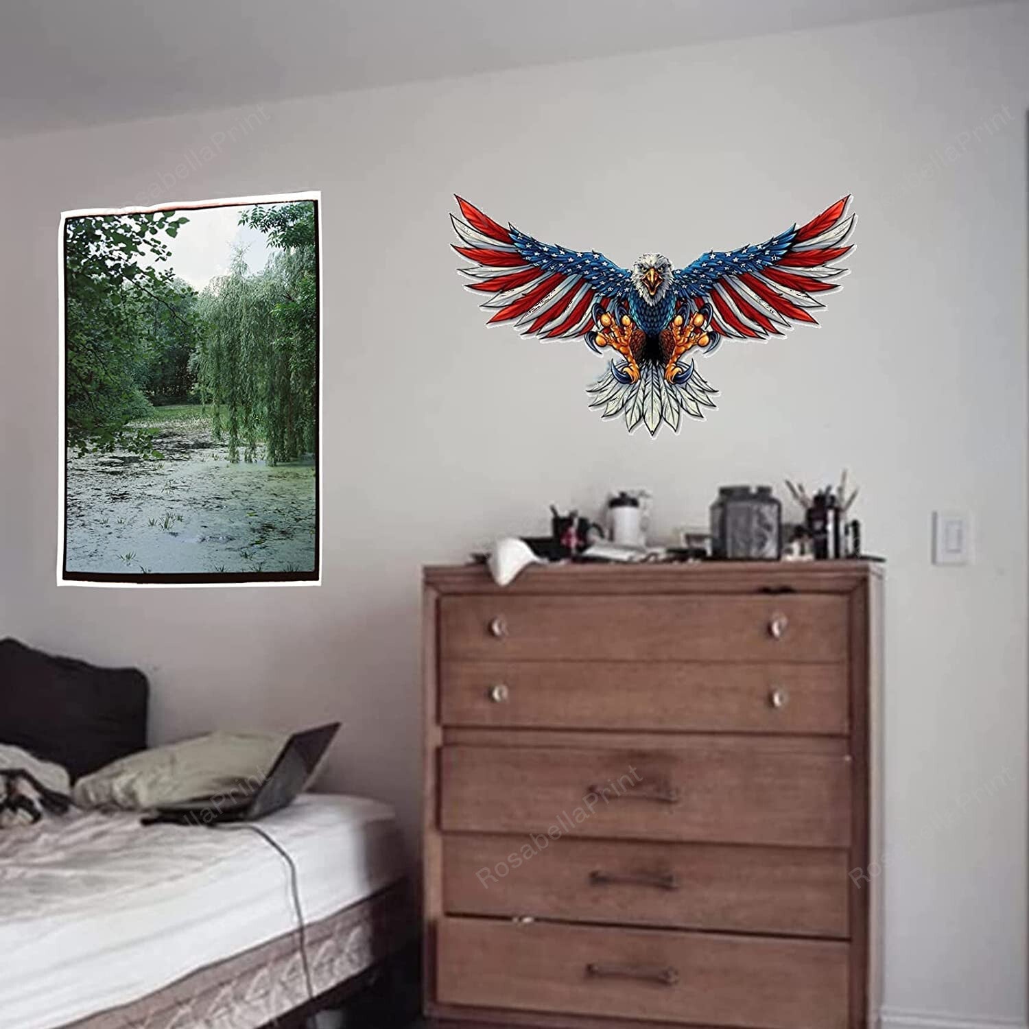 Bald Eagle Iron Flying Eagle Crafts Cut Metal Sign Decorations