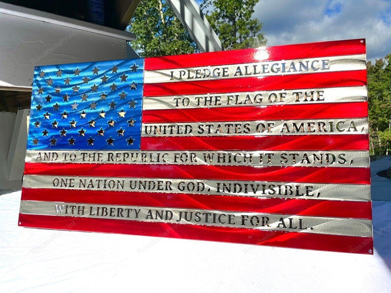 American Flag American Flag Sign us Flag Pledge Of Allegiance American Flag Wall Sign Decorations
