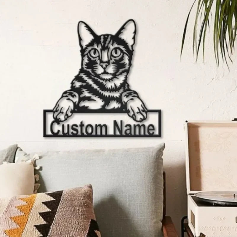 Personalized Bengal Cat Metal Sign Art, Custom Bengal Cat Metal Sign, Father's Day Gift, Pets Gift, Birthday Gift