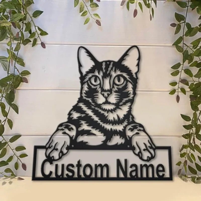 Personalized Bengal Cat Metal Sign Art, Custom Bengal Cat Metal Sign, Father's Day Gift, Pets Gift, Birthday Gift