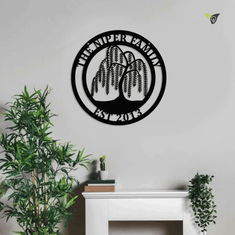 Weeping Willow Tree Of Life Wall Art, Metal Wall Decor