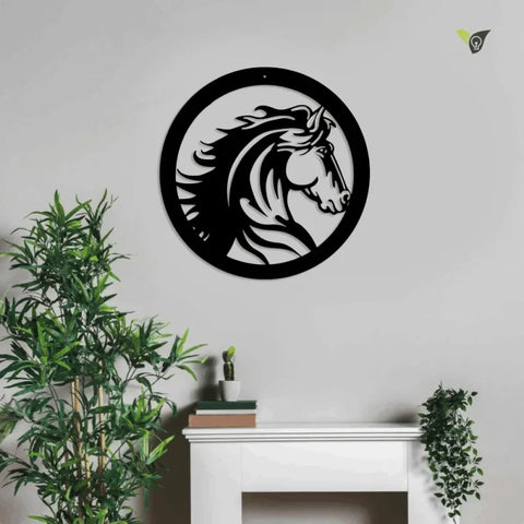 Elegant Horse Head Gate Entrance Sign, Metal Wall Art With Led Lights, Metal Wall Art, Metal House Sign