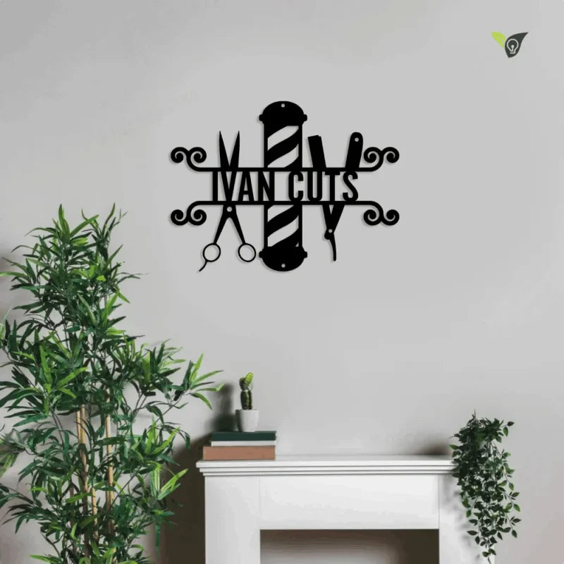 Custom Barber Shop Metal Wall Art With Led Lights, Personalized Barber Sign, Hairstylist Sign, Hairdresser Barber Decor, Gift For Barber